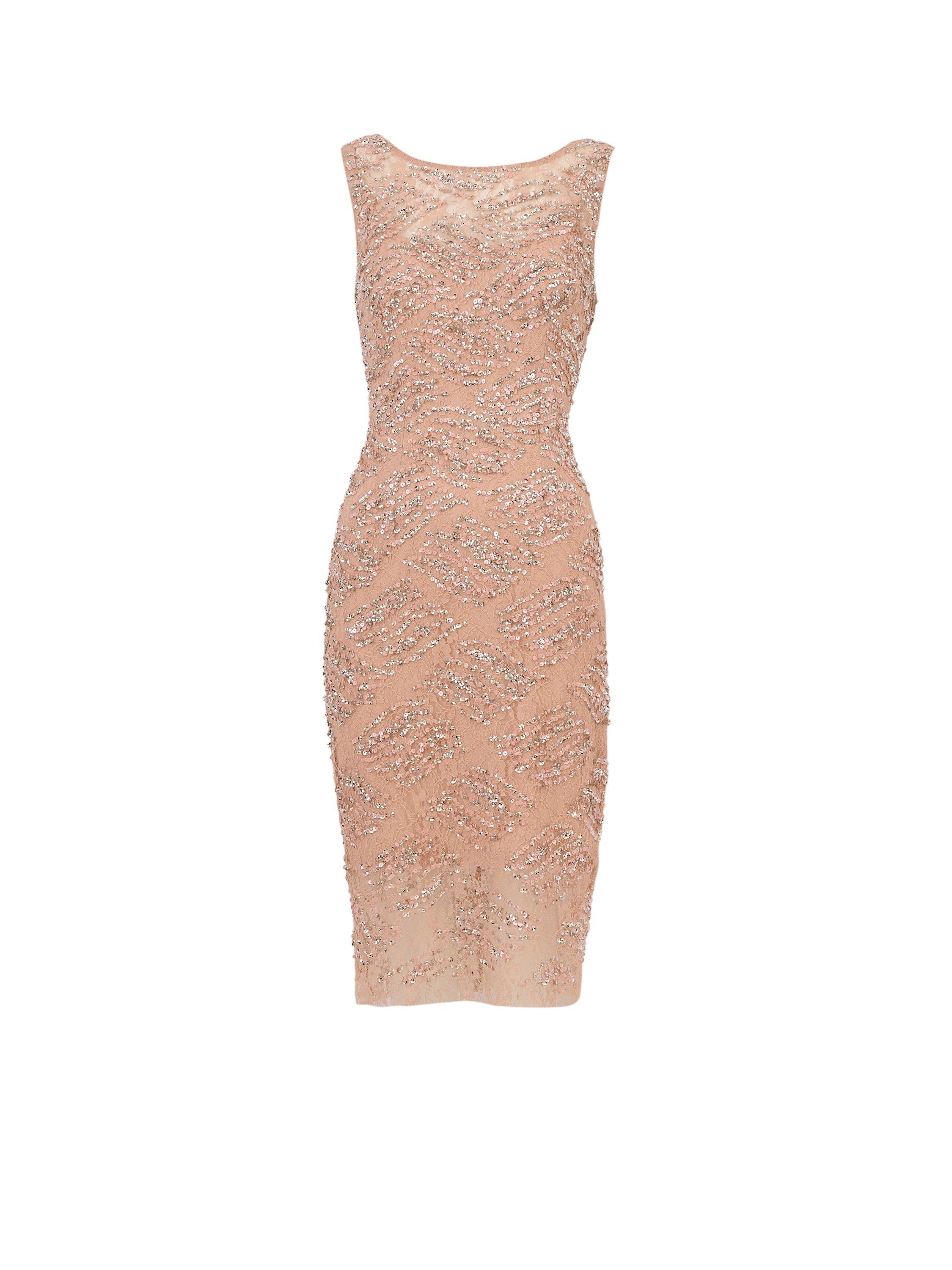 Dresses Beaded Lace Sheath Dress Adrianna Papell